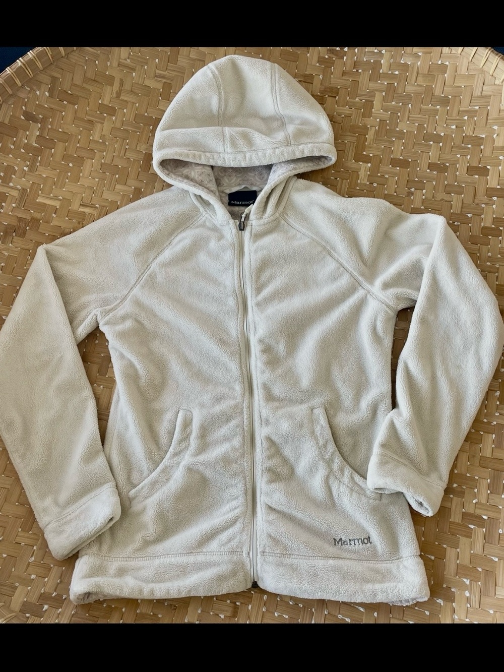 Marmot Cream Hooded Fleece Jacket